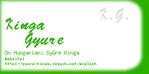 kinga gyure business card